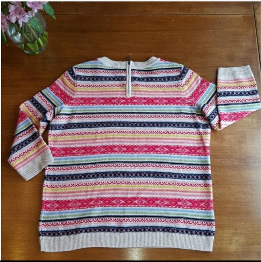 Talbots "inside out" striped sweater - Picture 4 of 6